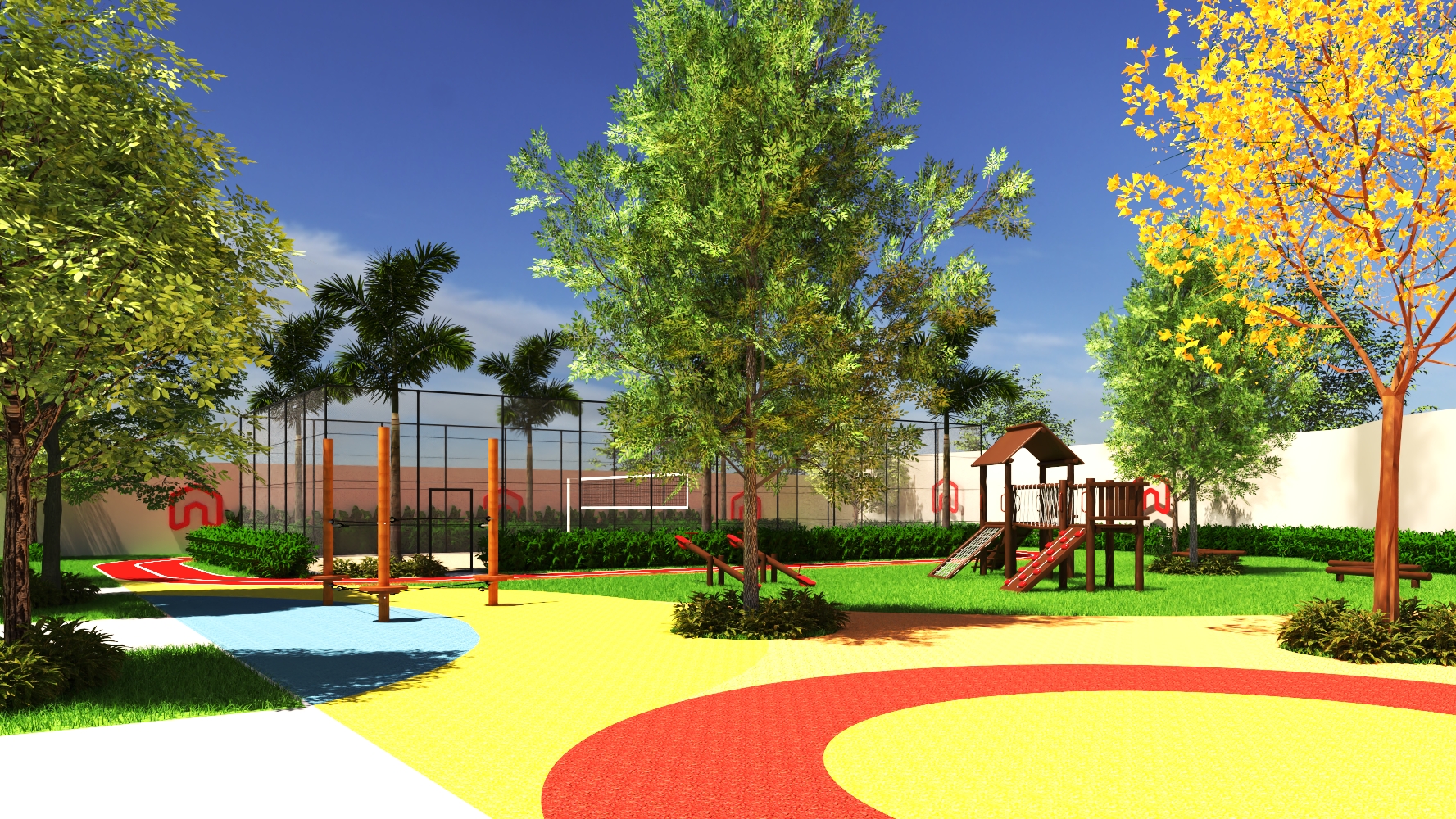 Playground da Red House Campus Uberlândia - Escola Internacional Bilíngue em Minas Gerais